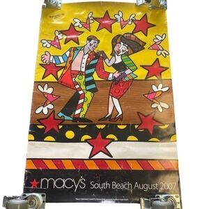 Romero Britto x Macy's South Beach Parade 2007 Paper Poster 24x36"